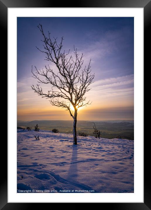 Lonely Tree at Scout Scar Framed Mounted Print by Jonny Gios