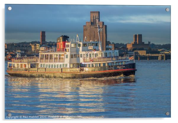 Royal Iris Mersey Ferry Acrylic by Paul Madden