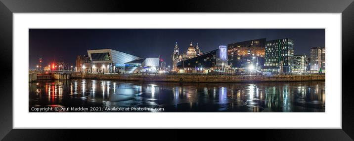 Canning Dock Panorama Framed Mounted Print by Paul Madden