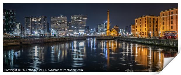 Frozen Canning Dock Panorama Print by Paul Madden
