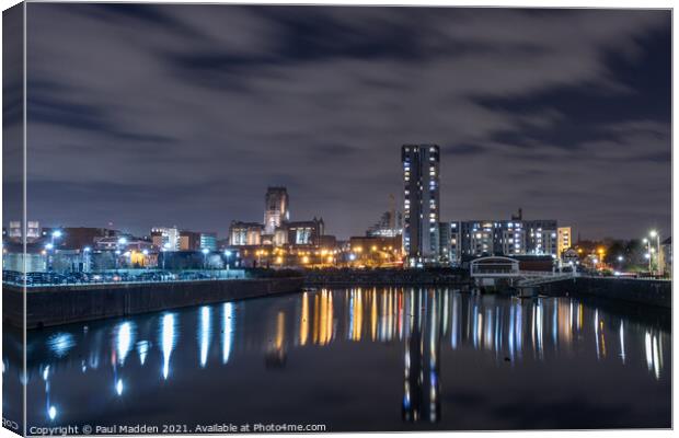 Queens Dock Liverpool Canvas Print by Paul Madden