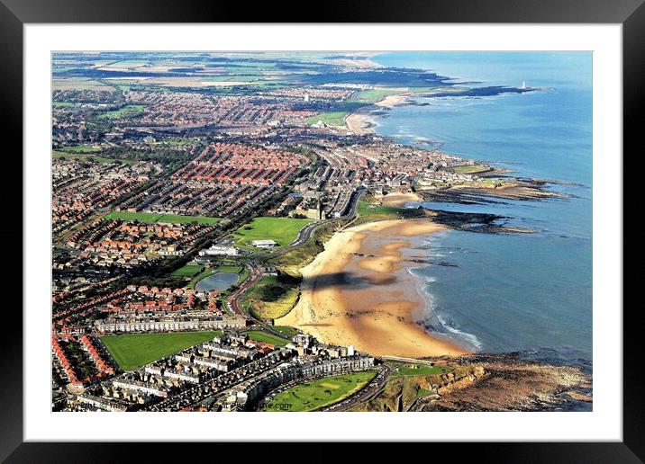 Tynemouth long sands and Cullercoats. Framed Mounted Print by mick vardy