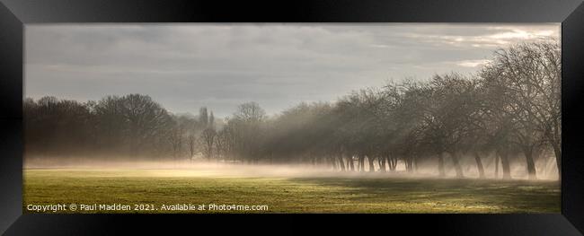 Sefton Park Morning Mist Framed Print by Paul Madden