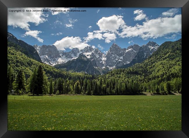 The Julian Alps  - the Slovenia and Austrian Borde Framed Print by Nick Jenkins