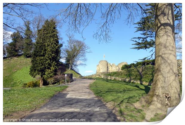 Path to Tonbridge Castle  Print by Sheila Eames