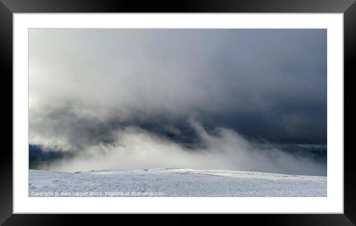 Windblown Cloud Framed Mounted Print by Gary Liggett