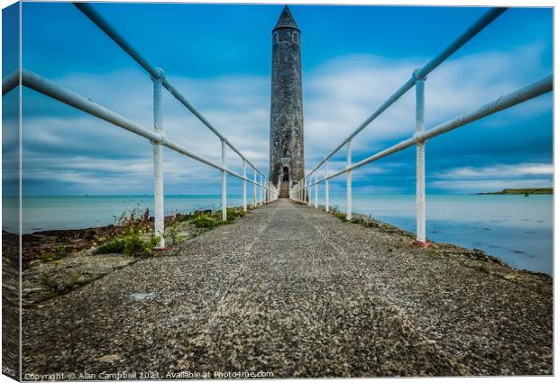 Converging at Chaine Memorial Tower, Larne Canvas Print by Alan Campbell