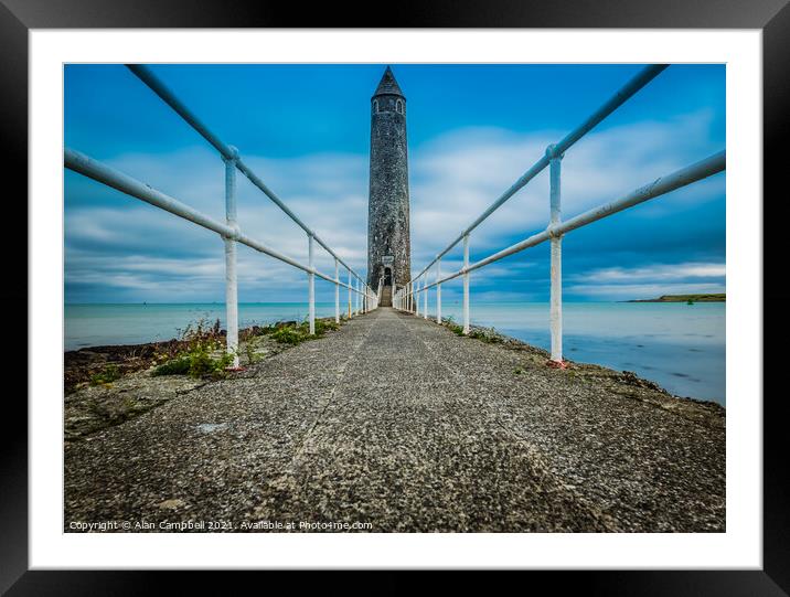 Converging at Chaine Memorial Tower, Larne Framed Mounted Print by Alan Campbell