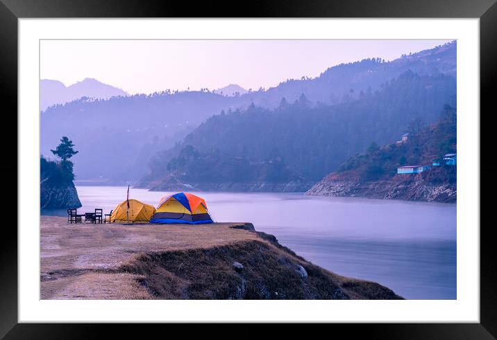 Outdoor Camping tent Framed Mounted Print by Ambir Tolang