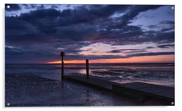 Sunrise, Lincolnshire Coast Acrylic by Tony Gaskins
