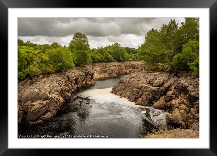 Water of Ken river flowing through a rocky gorge n Framed Mounted Print by SnapT Photography