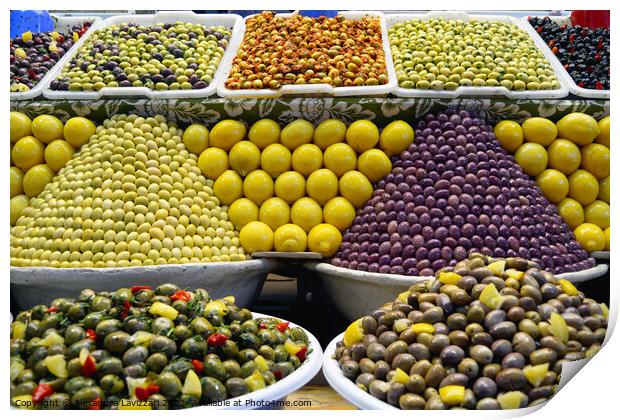Olives, Lemons and More Print by Alexandra Lavizzari