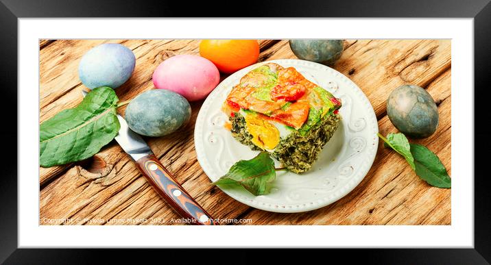 Easter egg pie Framed Mounted Print by Mykola Lunov Mykola