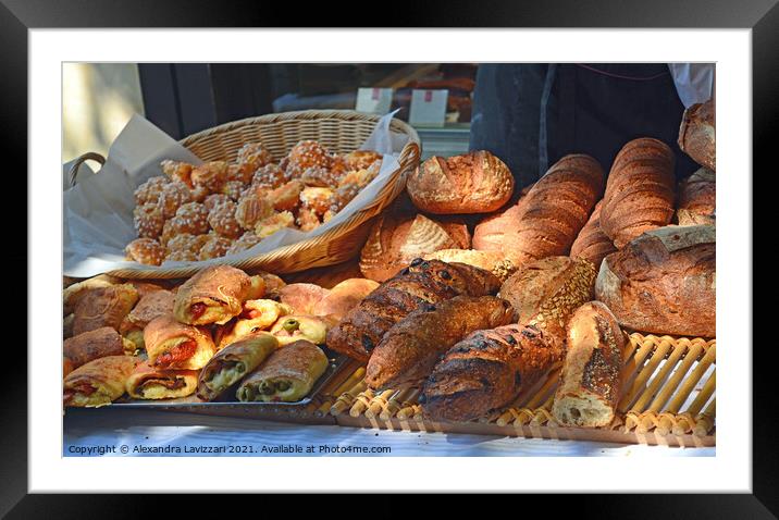 Croissants and Other French Delicacies Framed Mounted Print by Alexandra Lavizzari