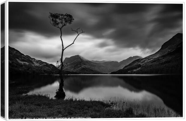 Butteremere in the lake district Cumbria with a lo Canvas Print by PHILIP CHALK