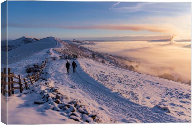 The Great Ridge Winter sunrise Canvas Print by John Finney