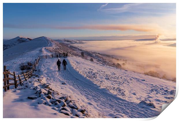 The Great Ridge Winter sunrise Print by John Finney