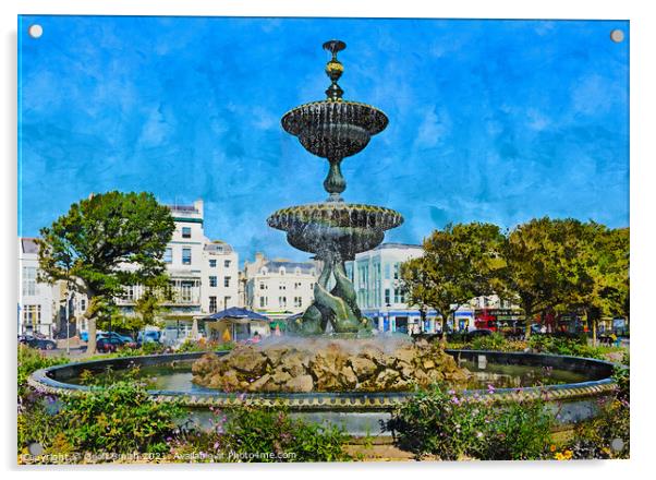 Victoria Fountain, Steine Gardens, Brighton Acrylic by Geoff Smith