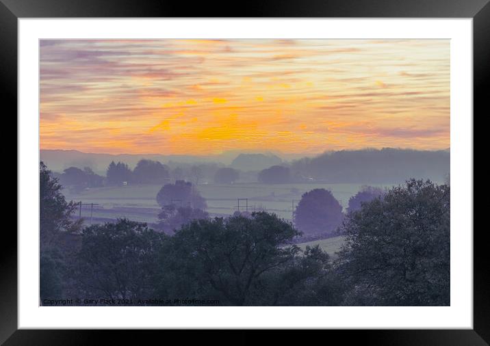 Sunset in the Peaks, Looking over Buxton Framed Mounted Print by That Foto
