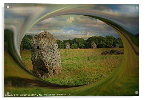 Standing Stones Acrylic by Heather Goodwin