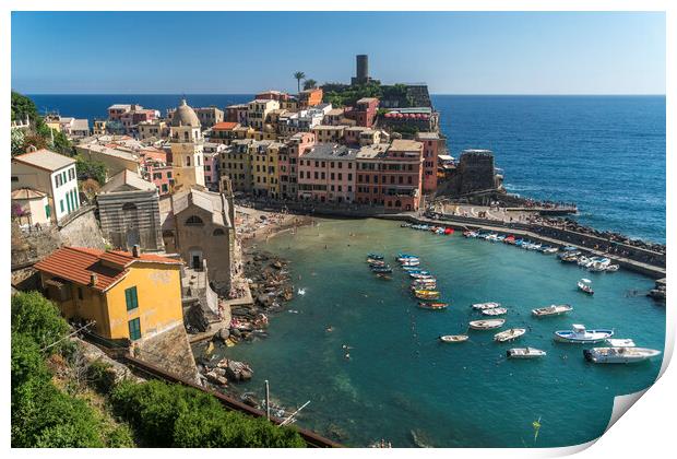 Vernazza, Cinque Terre Print by peter schickert