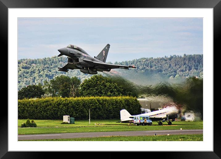 Typhoon Taking Off Framed Mounted Print by Phil Hall