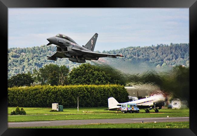 Typhoon Taking Off Framed Print by Phil Hall