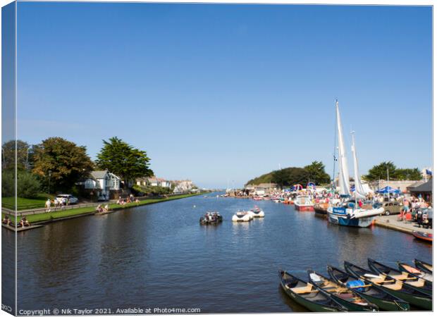 Bude canal, Cornwall Canvas Print by Nik Taylor