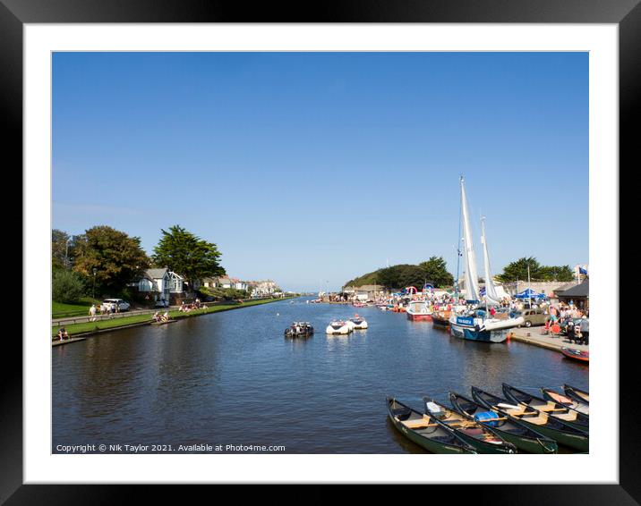 Bude canal, Cornwall Framed Mounted Print by Nik Taylor
