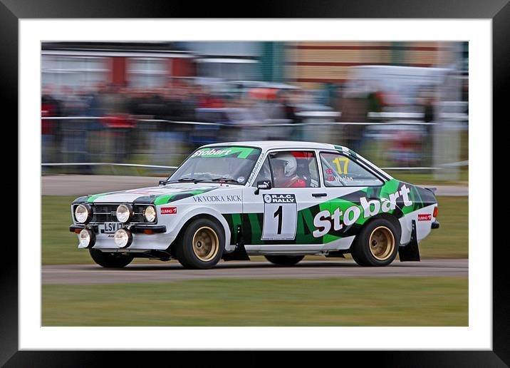 Escort Rally Car Framed Mounted Print by Phil Hall