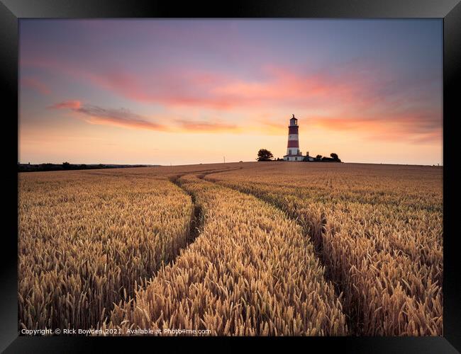 The Majestic Happisburgh Lighthouse Framed Print by Rick Bowden