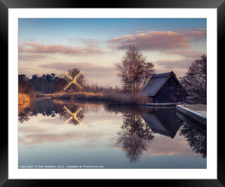 How Hill, Norfolk Broads Framed Mounted Print by Rick Bowden