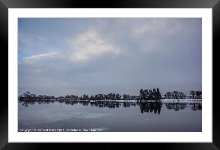 Winter Icy reflections - Leeds Framed Mounted Print by Richard Perks