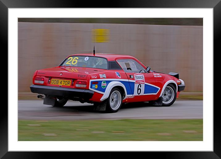 TR7 Rallycar Framed Mounted Print by Phil Hall