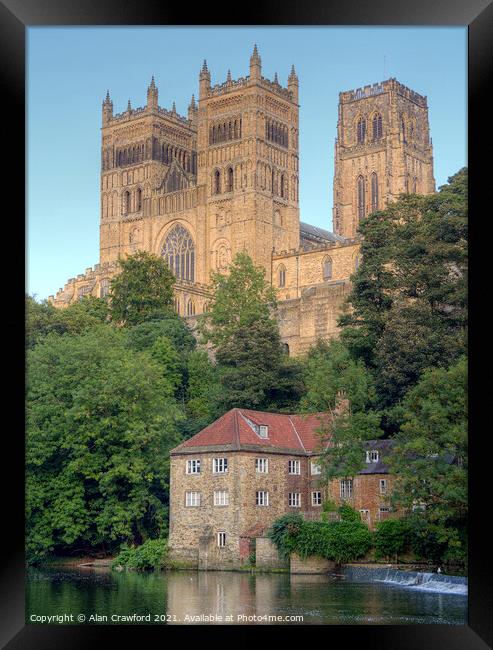 Durham Cathedral and the Old Fulling Mill Framed Print by Alan Crawford