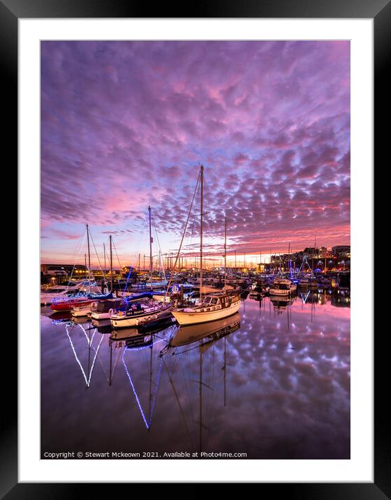 Ramsgate Marina Sunset Framed Mounted Print by Stewart Mckeown