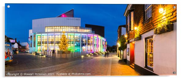 Marlowe Theatre, Canterbury Acrylic by Stewart Mckeown