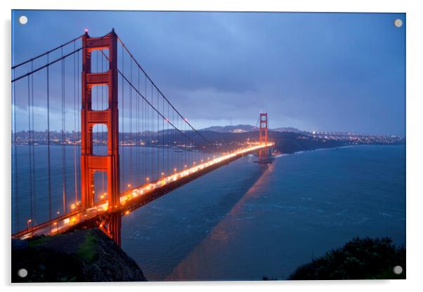 Golden Gate Bridge San Francisco Acrylic by peter schickert