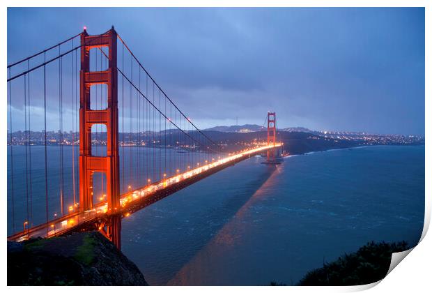 Golden Gate Bridge San Francisco Print by peter schickert