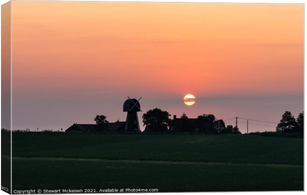 Windmill Sunrise Canvas Print by Stewart Mckeown