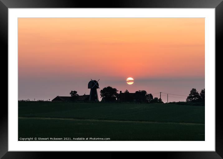 Windmill Sunrise Framed Mounted Print by Stewart Mckeown