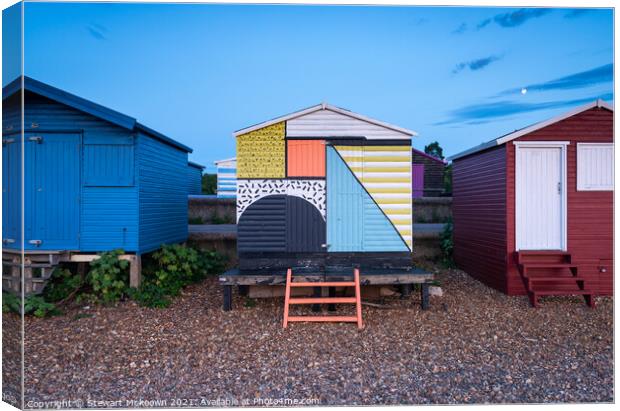 Whitstable Huts Canvas Print by Stewart Mckeown