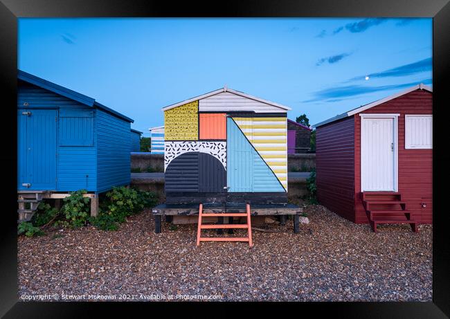Whitstable Huts Framed Print by Stewart Mckeown