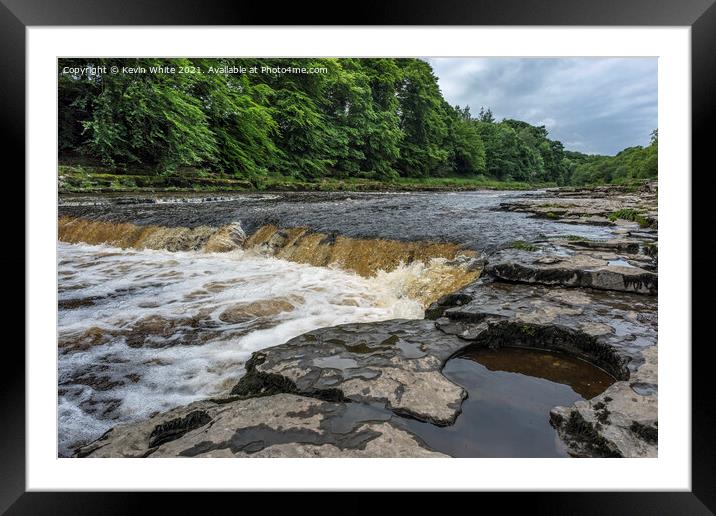 Aysgarth falls in the Yorkshire Dales Framed Mounted Print by Kevin White