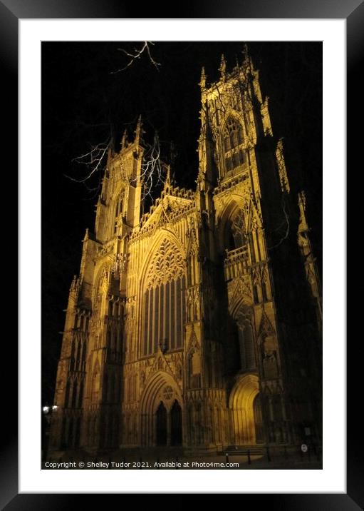 York Minster by night  Framed Mounted Print by Shelley Tudor