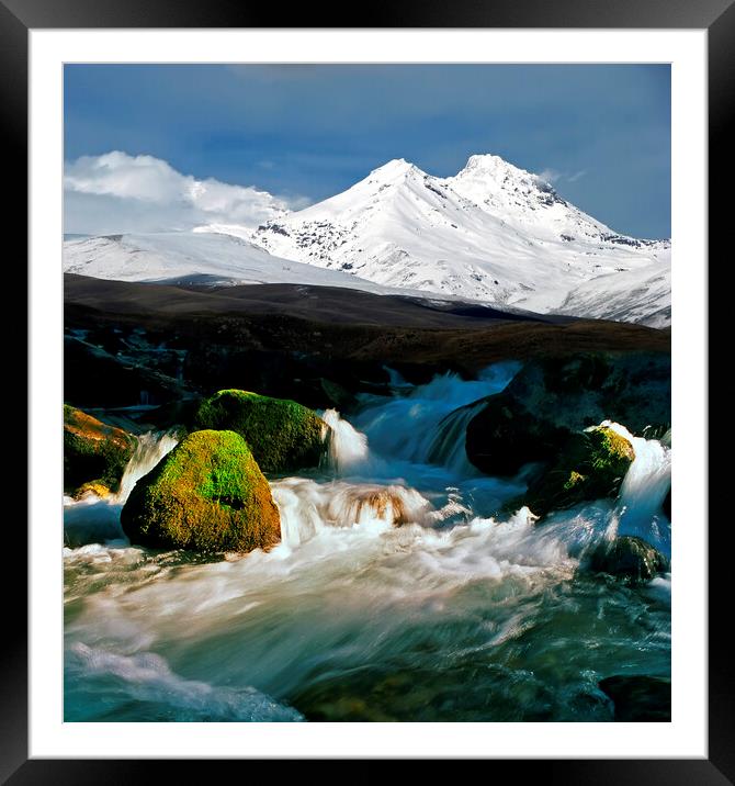 Mountain river,Armenia. Framed Mounted Print by Mikhail Pogosov