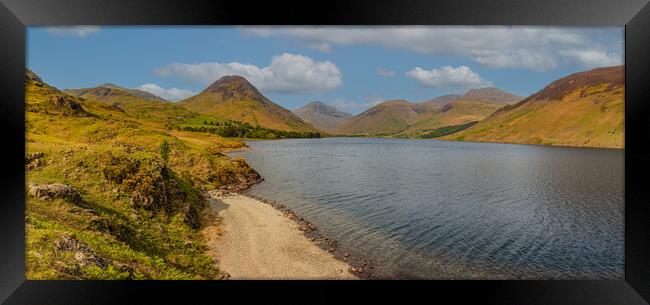 Wast Water in the Lake District - Panorama  Framed Print by Tony Keogh
