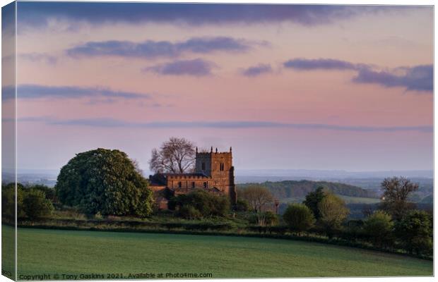 The Walkers' Church, Walesby Lincolnshire Wolds Canvas Print by Tony Gaskins