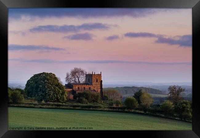 The Walkers' Church, Walesby Lincolnshire Wolds Framed Print by Tony Gaskins