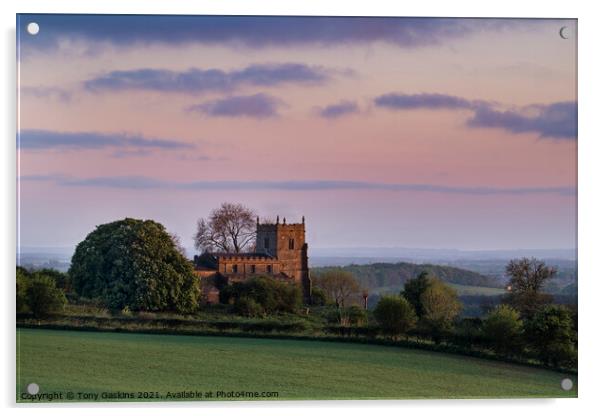 The Walkers' Church, Walesby Lincolnshire Wolds Acrylic by Tony Gaskins